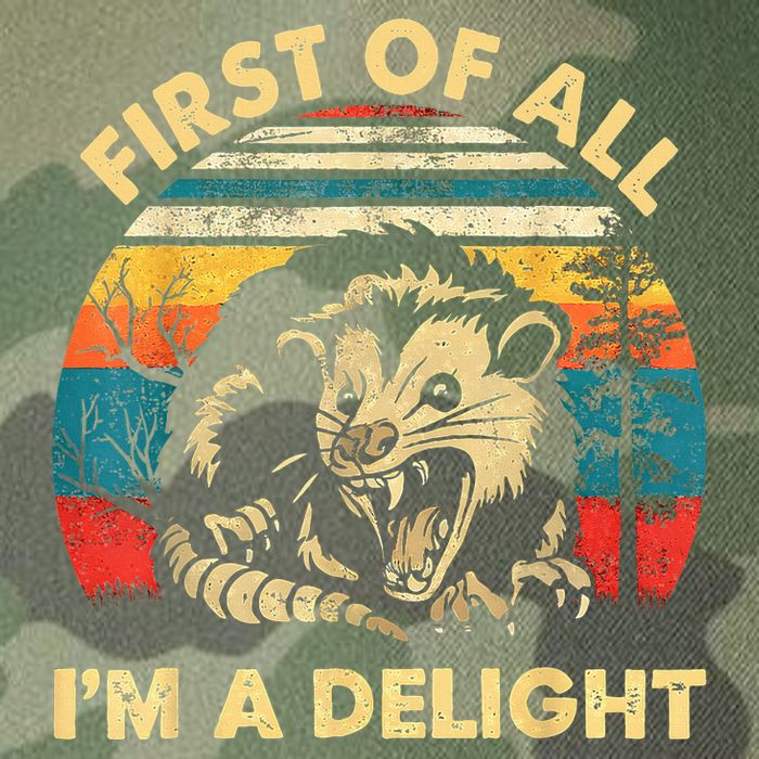 First Of All IM A Delight Sarcastic Angry Opossum Legacy Tie Dye Trucker Hat