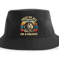 First Of All IM A Delight Sarcastic Angry Opossum Sustainable Bucket Hat