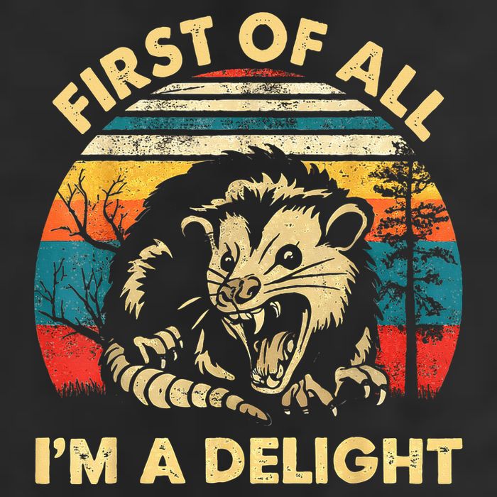 First Of All IM A Delight Sarcastic Angry Opossum 25L Jumbo Tote