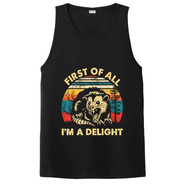 First Of All IM A Delight Sarcastic Angry Opossum PosiCharge Competitor Tank