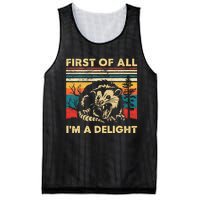 First Of All IM A Delight Sarcastic Angry Opossum Possum Mesh Reversible Basketball Jersey Tank