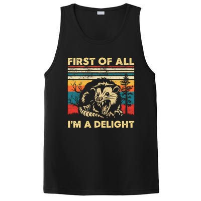 First Of All IM A Delight Sarcastic Angry Opossum Possum PosiCharge Competitor Tank