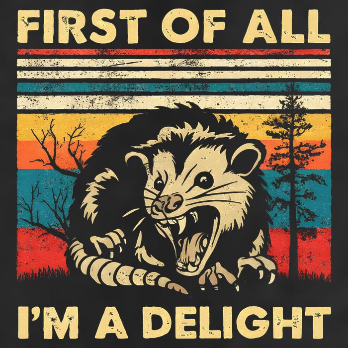 First Of All IM A Delight Sarcastic Angry Opossum Possum Hat