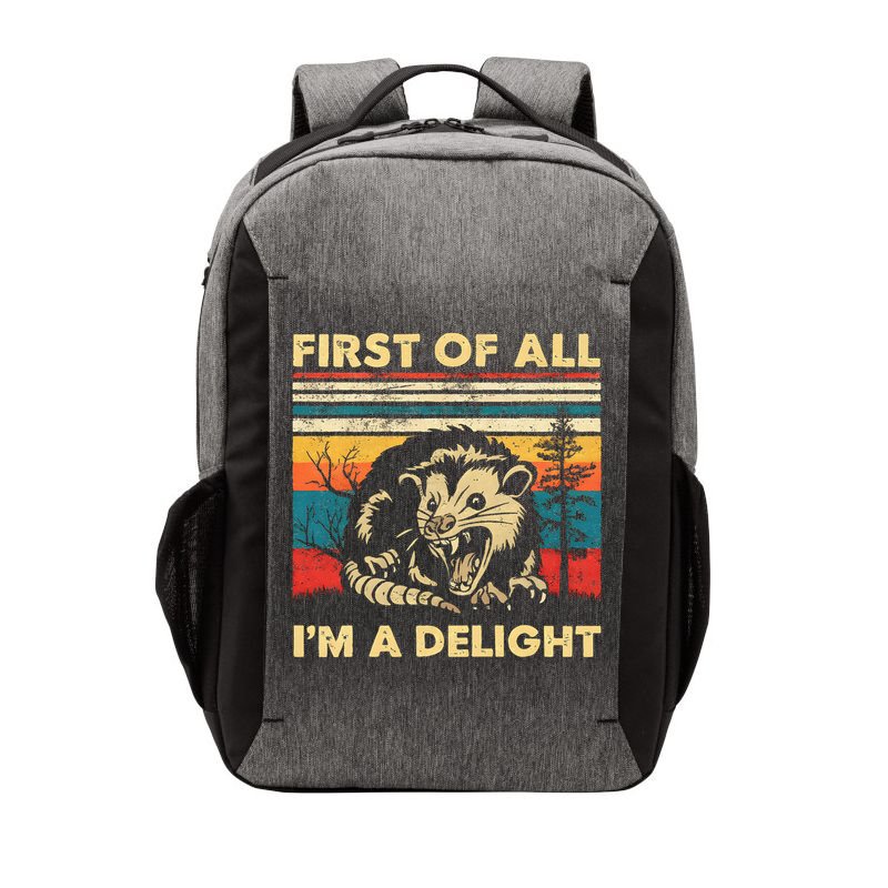 First Of All IM A Delight Sarcastic Angry Opossum Possum Vector Backpack