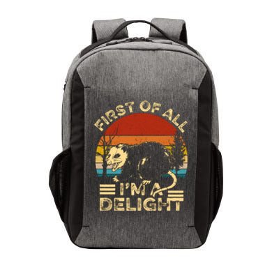 First Of All IM A Delight Sarcastic Angry Opossum Lover Vector Backpack