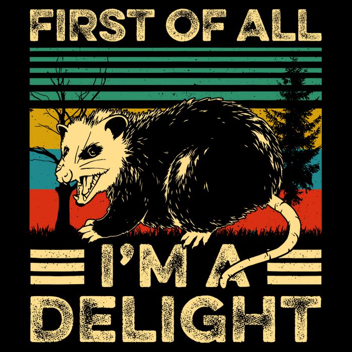 First Of All IM A Delight Sarcastic Angry Opossum Lover Daily Commute Backpack