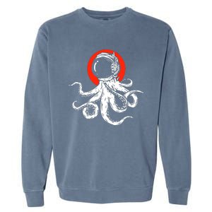 Funny Octopus Alien Garment-Dyed Sweatshirt