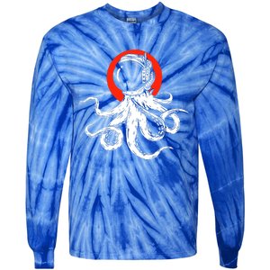 Funny Octopus Alien Tie-Dye Long Sleeve Shirt