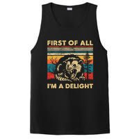 First Of All IM A Delight Sarcastic Angry Opossum Possum Trending Design PosiCharge Competitor Tank