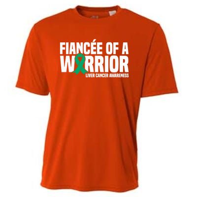 Fiancee Of A Warrior Liver Cancer Awareness Meaningful Gift Cooling Performance Crew T-Shirt