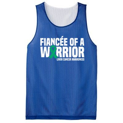 Fiancee Of A Warrior Liver Cancer Awareness Meaningful Gift Mesh Reversible Basketball Jersey Tank