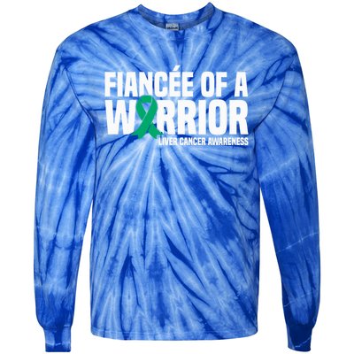 Fiancee Of A Warrior Liver Cancer Awareness Meaningful Gift Tie-Dye Long Sleeve Shirt