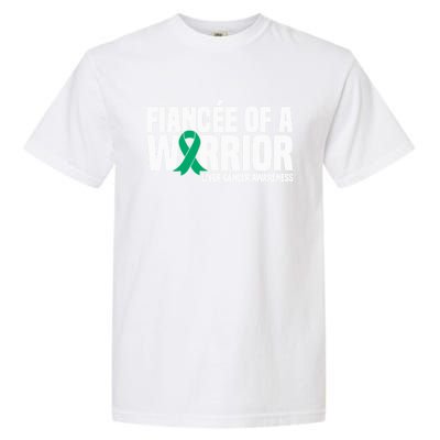 Fiancee Of A Warrior Liver Cancer Awareness Meaningful Gift Garment-Dyed Heavyweight T-Shirt