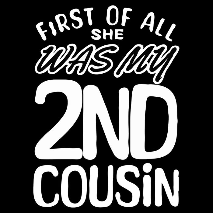 First Of All She Was My 2nd Cousin Funny Joke 16 in Basic Backpack