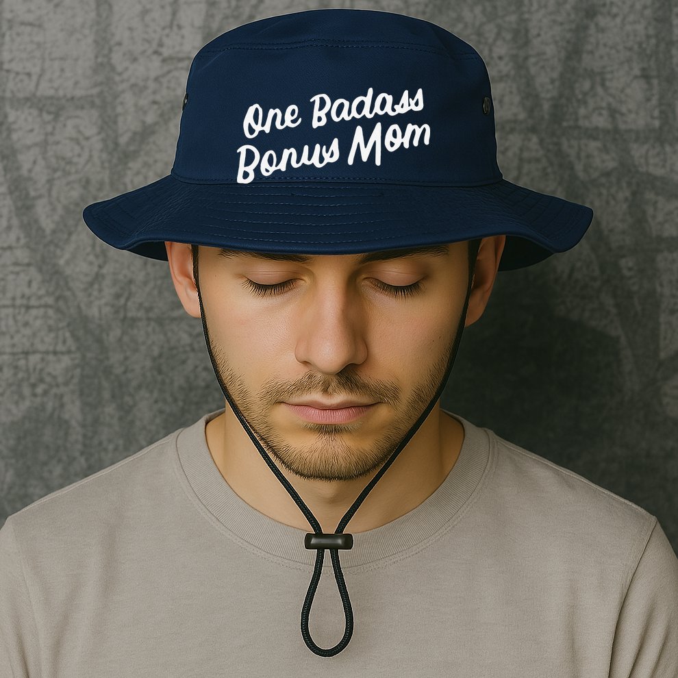 Funny One Badass Bonus Mom Gift For Stepmom MotherS Day Bucket Hat