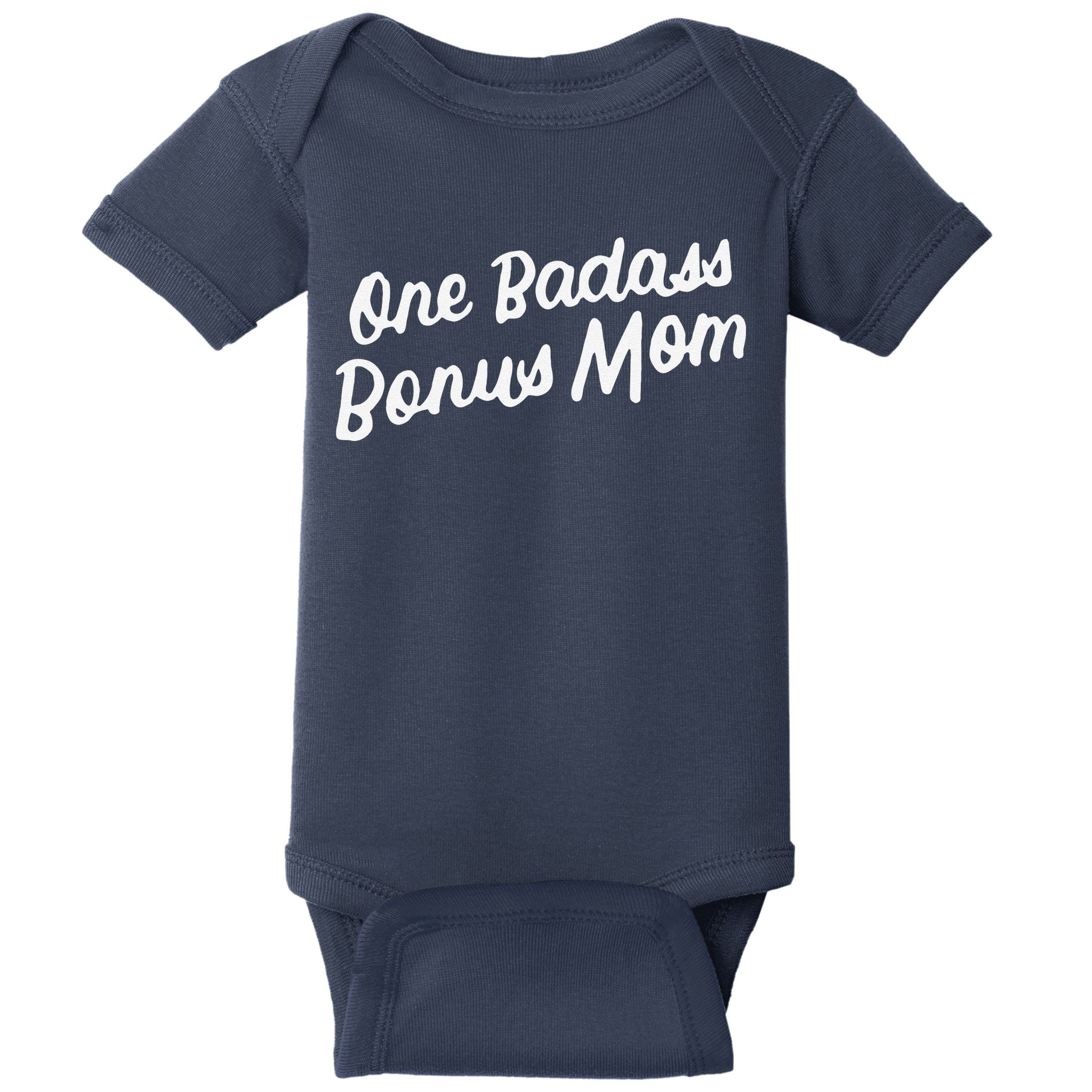 Funny One Badass Bonus Mom Gift For Stepmom MotherS Day Baby Bodysuit
