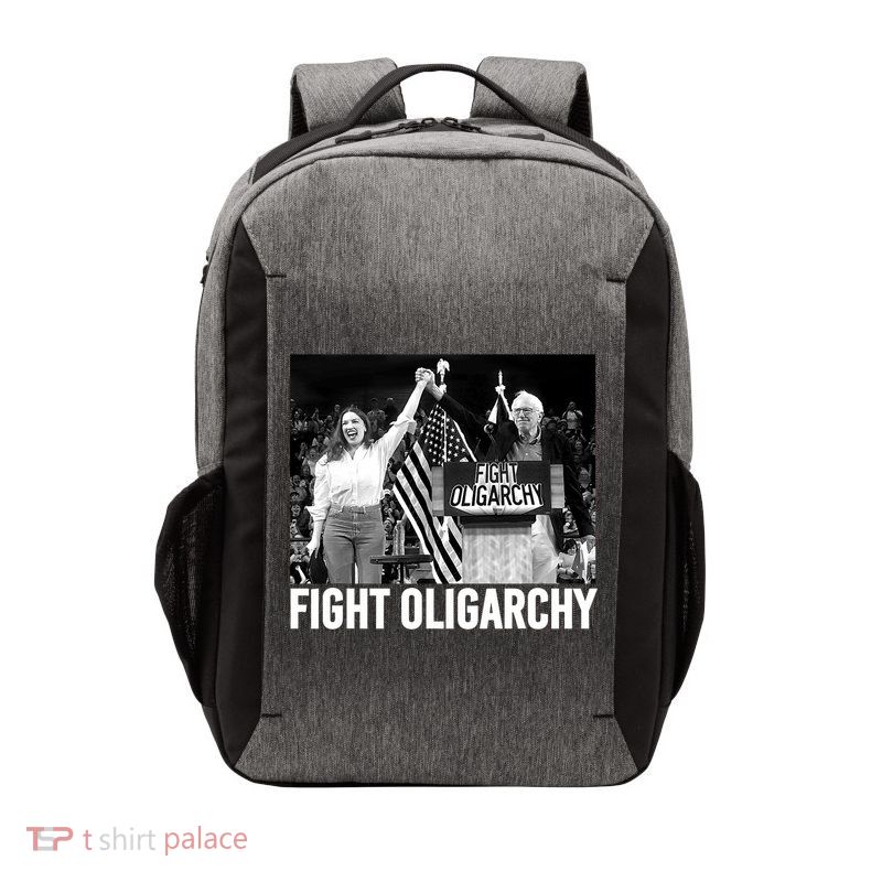 Fight Oligarchy Bernie Sanders And AOC Freedom US Anti Trump  Vector Backpack