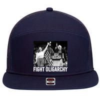 Fight Oligarchy Bernie Sanders And AOC Freedom US Anti Trump  7 Panel Mesh Trucker Snapback Hat