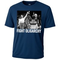 Fight Oligarchy Bernie Sanders And AOC Freedom US Anti Trump  Cooling Performance Crew T-Shirt