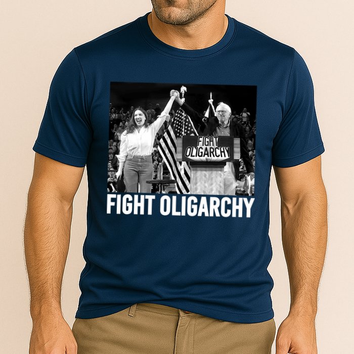 Fight Oligarchy Bernie Sanders And AOC Freedom US Anti Trump  Cooling Performance Crew T-Shirt