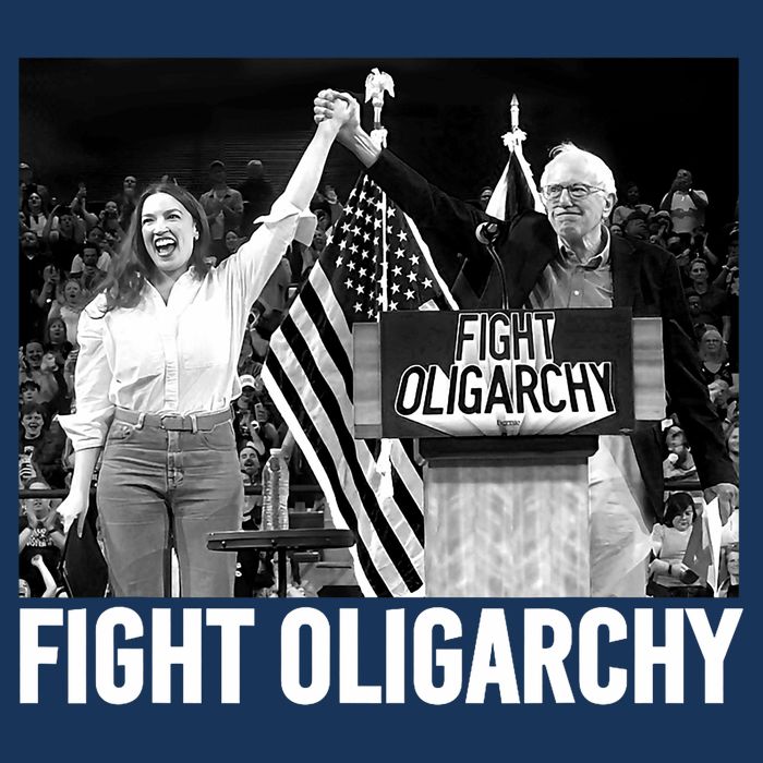 Fight Oligarchy Bernie Sanders And AOC Freedom US Anti Trump  Cooling Performance Crew T-Shirt