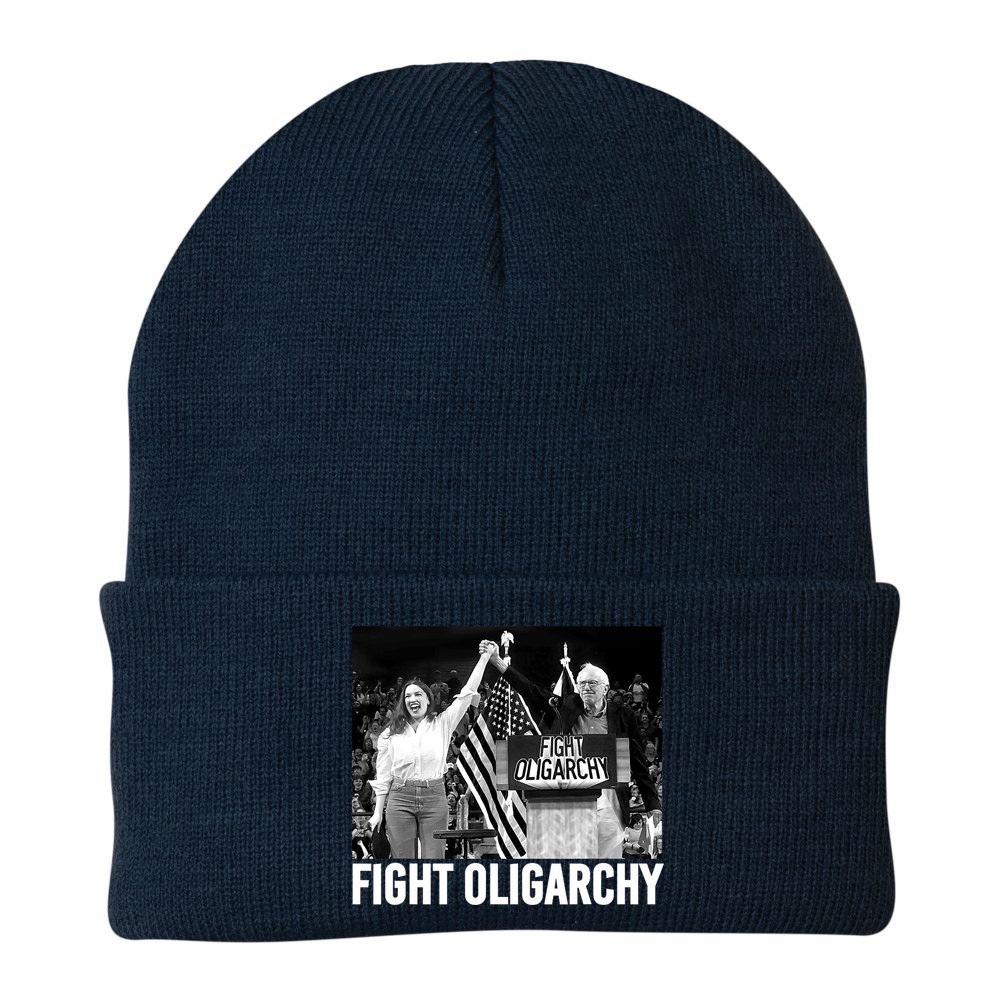 Fight Oligarchy Bernie Sanders And AOC Freedom US Anti Trump  Beanie