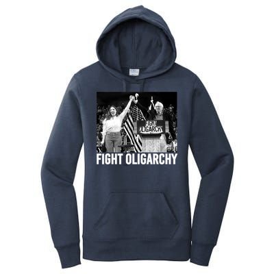 Fight Oligarchy Bernie Sanders And AOC Freedom US Anti Trump  Women's Pullover Hoodie