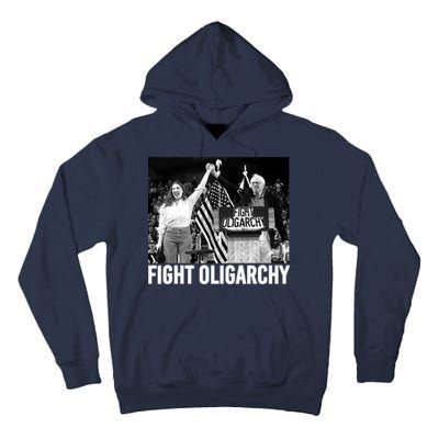 Fight Oligarchy Bernie Sanders And AOC Freedom US Anti Trump  Tall Hoodie