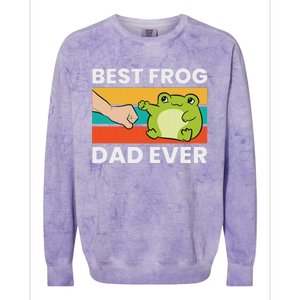 Frog Owner Best Frog Dad Ever Pet Frog Colorblast Crewneck Sweatshirt