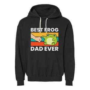 Frog Owner Best Frog Dad Ever Pet Frog Garment-Dyed Fleece Hoodie