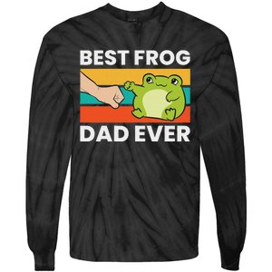 Frog Owner Best Frog Dad Ever Pet Frog Tie-Dye Long Sleeve Shirt