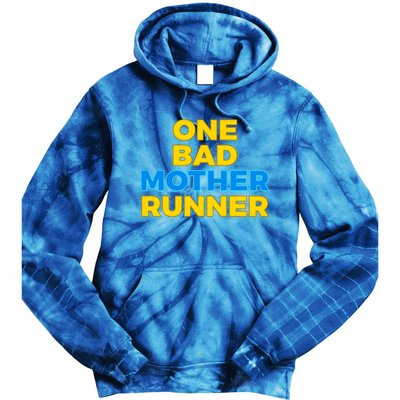 Funny One Bad Mother Runner For Mom Marathon Gift Tie Dye Hoodie