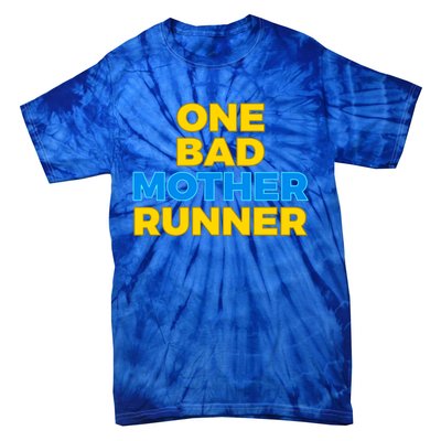 Funny One Bad Mother Runner For Mom Marathon Gift Tie-Dye T-Shirt