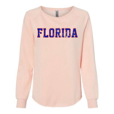 Florida Orange Blue Retro Fl Womens California Wash Sweatshirt