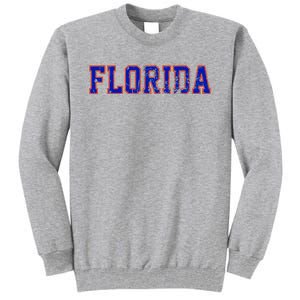 Florida Orange Blue Retro Fl Tall Sweatshirt