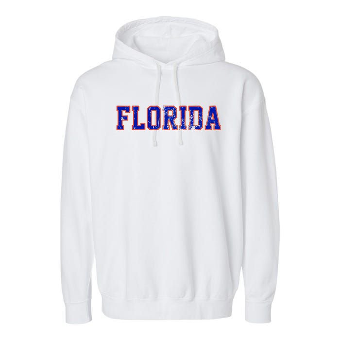 Florida Orange Blue Retro Fl Garment-Dyed Fleece Hoodie