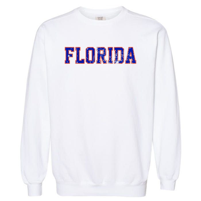 Florida Orange Blue Retro Fl Garment-Dyed Sweatshirt