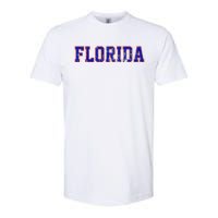 Florida Orange Blue Retro Fl Softstyle CVC T-Shirt