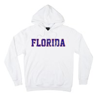 Florida Orange Blue Retro Fl Hoodie