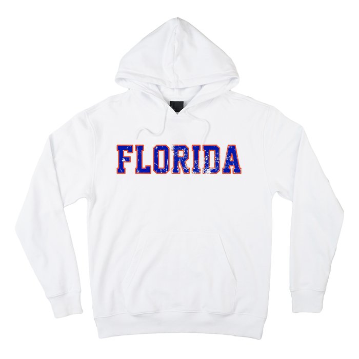 Florida Orange Blue Retro Fl Hoodie