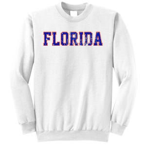 Florida Orange Blue Retro Fl Sweatshirt