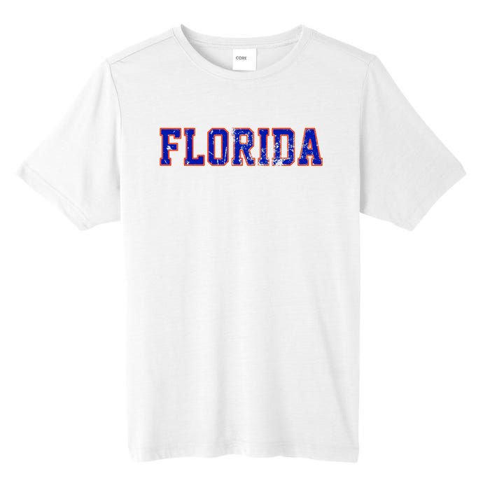 Florida Orange Blue Retro Fl Tall Fusion ChromaSoft Performance T-Shirt