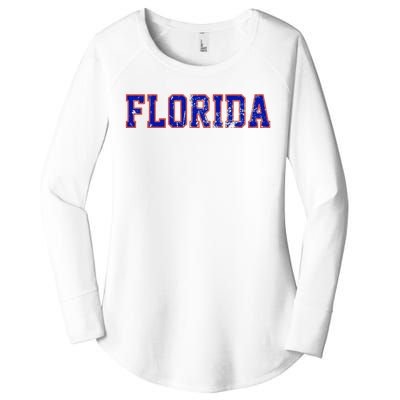 Florida Orange Blue Retro Fl Women's Perfect Tri Tunic Long Sleeve Shirt