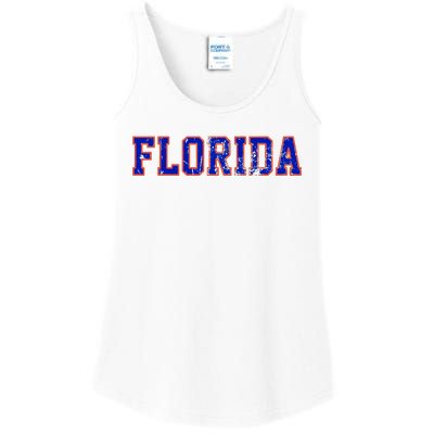 Florida Orange Blue Retro Fl Ladies Essential Tank