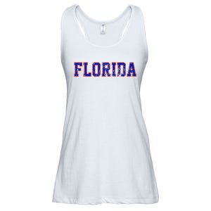 Florida Orange Blue Retro Fl Ladies Essential Flowy Tank