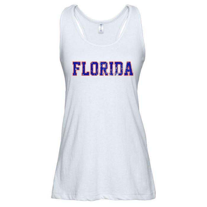 Florida Orange Blue Retro Fl Ladies Essential Flowy Tank