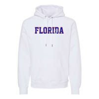 Florida Orange Blue Retro Fl Premium Hoodie