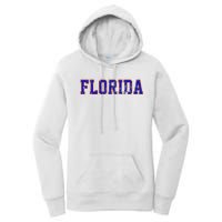 Florida Orange Blue Retro Fl Women's Pullover Hoodie