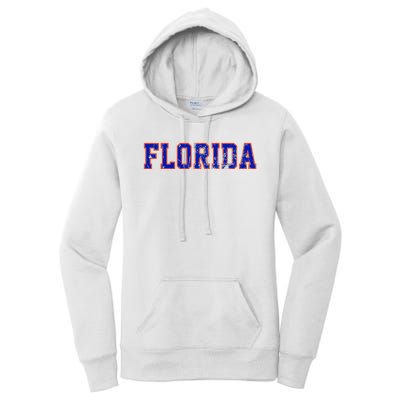 Florida Orange Blue Retro Fl Women's Pullover Hoodie