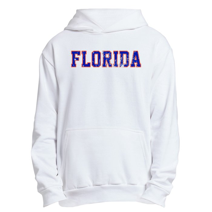 Florida Orange Blue Retro Fl Urban Pullover Hoodie